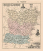 Mayenne département. Laval vignette. Vuillemin 1890 old antique map plan chart