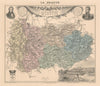 Meurthe département. Nancy vignette. Vuillemin 1890 old antique map plan chart