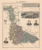 Meurthe-et-Moselle département. Nancy vignette. Vuillemin 1890 old antique map