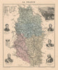 Meuse département. Bar-le-Duc vignette. Vuillemin 1890 old antique map chart