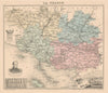 Morbihan département. Vannes vignette. Vuillemin 1890 old antique map chart