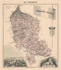 Territoire de Belfort département. Belfort vignette. Vuillemin 1890 old map