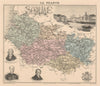 Somme département. Amiens vignette. Vuillemin 1890 old antique map plan chart