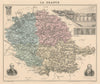 Tarn département. Albi vignette. Vuillemin 1890 old antique map plan chart