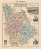 Vienne département. Poitiers vignette. Vuillemin 1890 old antique map chart