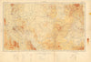 Tabora Safari map. Ugalla Mahale Mountains Rukwa Rungwa Katavi. Tanzania 1953