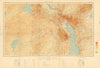 Lake Nyasa Safari map. Nyika Bangwuelu Kipengere. Tanzania Zambia Malawi 1953