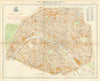 Paris showing 1871-1889 post-Haussmann boulevard/street realignments 1905 map