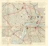London proposed railway lines & termini. 1846 Royal Commission limits 1906 map
