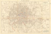 Plan of London in 1903 showing 1855-1904 street/road improvements 1906 old map