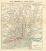 Proposed underground tube line Hammersmith, City & NE London Railway 1906 map