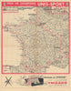 L'Itinéraire du Tour de France - Le Miroir des Sports. Cycling route map 1958