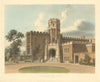 Head Master’s House, Rugby School. Ackermann's schools 1816 old antique print