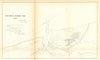 Ashtabula Harbor, Ohio. US Topographical Bureau 1854 old antique map chart