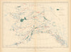 Alaska. Distribution of coal-bearing rocks. US Geological Survey 1902 old map