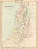 Palestine in the Time of Our Saviour. Israel antique map by George Cruchley 1843