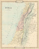 Syria. Ottoman Pachaliks of Gaza, Damascus, Acre & Tripoli. Cruchley 1843 map