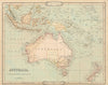 Australia, New Zealand & East India Islands. Antique map by George Cruchley 1843
