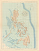 Islas Filipinas. Mapa Orografico. Philippines volcanoes. USGS 1900 old