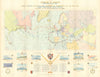 Churchill's Wartime Journeys. Dunkirk 1940 to Berlin 1945. De Vine Hunt 1947 map