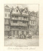 Duke de Sully's House in the Strand by J.T. Smith 1807 old antique print