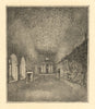 Palace of Westminster. Painted Chamber interior. A very early lithograph 1807