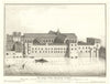 The Savoy Palace, from the River Thames in 1736, by Richard Sawyer 1808 print