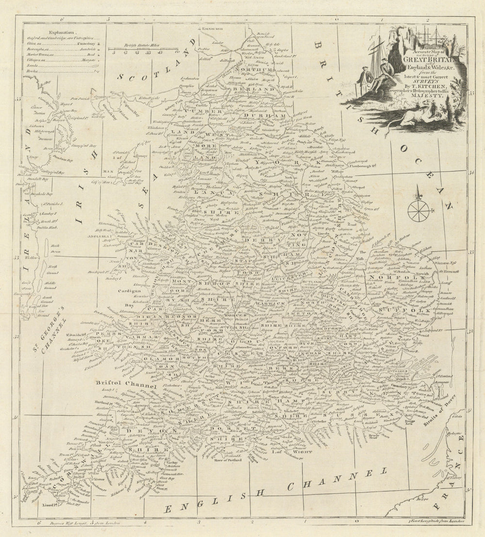 Map of that District of Great Britain called England & Wales. KITCHIN 1794