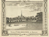 View of the city of Chichester, Sussex. WALPOOLE 1794 old antique print
