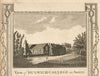A view of Dulwich College, London. WALPOOLE 1794 old antique print picture