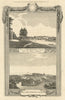 Views of Richmond, London & Richmond, Yorkshire. WALPOOLE 1794 old print