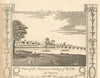 View of the Town and Bridge of Kew, in Surrey. London. WALPOOLE 1794 old print