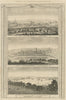 Lichfield, Northampton & Jerusalem Hill, Sherborne Castle. WALPOOLE 1794 print