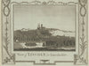 View of the city of Lincoln, in Lincolnshire. WALPOOLE 1794 old antique print