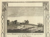 View of Hampton Court from East Molesey, London. WALPOOLE 1794 old print