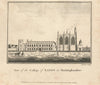 View of 'Eaton' (Eton) College in Buckinghamshire. Now Berkshire. WALPOOLE 1794