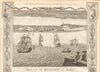 View of St. Hillary. St Helier. Battle of Jersey. Channel Islands. WALPOOLE 1794