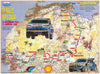 11e Rallye Paris-Dakar Sport-auto Motorsport rally poster route map 41x56cm 1988