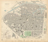 BRUSSELS BRUXELLES BRUSSEL antique town city map plan. Inset environs. SDUK 1847