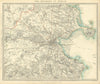 IRELAND. The environs of Dublin. Original hand colour. SDUK 1847 old map