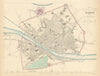 FLORENCE FIRENZE. Antique town city map plan. Key buildings profiles. SDUK 1847