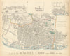 LIVERPOOL antique town city map. Inset 1650 view/1729 plan. Buildings. SDUK 1847
