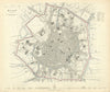 MILAN MILANO. Antique town city map plan. Main buildings profiles. SDUK 1847