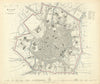MILAN MILANO. Antique town city map plan. Main buildings profiles. SDUK 1847