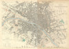PARIS. Antique town city map plan. LARGE 55 x 40cm. SDUK 1847 old
