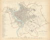 ROME ROMA. Antique town city map plan. Original hand colouring. SDUK 1847