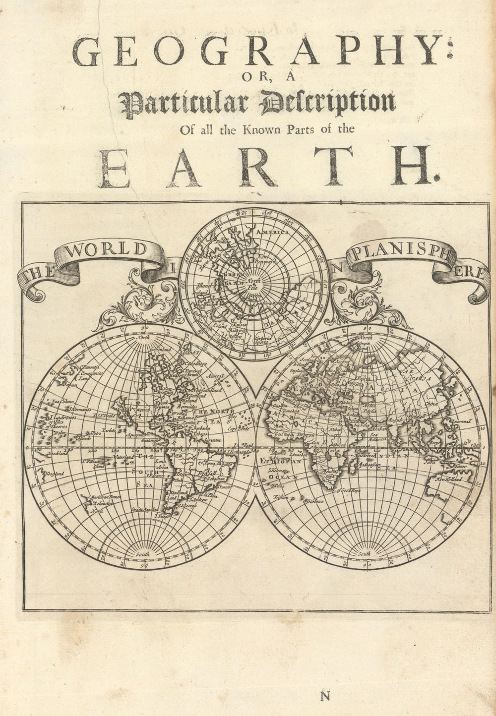 The World in Planisphere by Herman Moll. Insular California 1701 old map