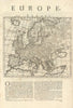 Europe by Herman Moll 1701 old antique vintage map plan chart