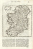 Ireland by Herman Moll 1701 old antique vintage map plan chart