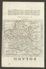 Poland by Herman Moll. Belarus Lithuania Latvia western Ukraine 1701 old map
